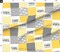 Various Fabrics by the Yard or Fat Quarter Sunshine Wholecloth Cheater Quilt Topper Gray White Yellow Clouds Sun Chevron Stripe Polka Dot Custom Printed Fabric by Spoonflower
